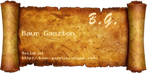 Baur Gaszton névjegykártya